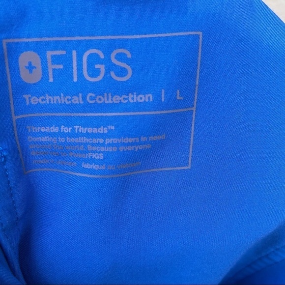 Figs | Pisco Scrub Pants | Royal Blue | Size Large - Picture 4 of 6